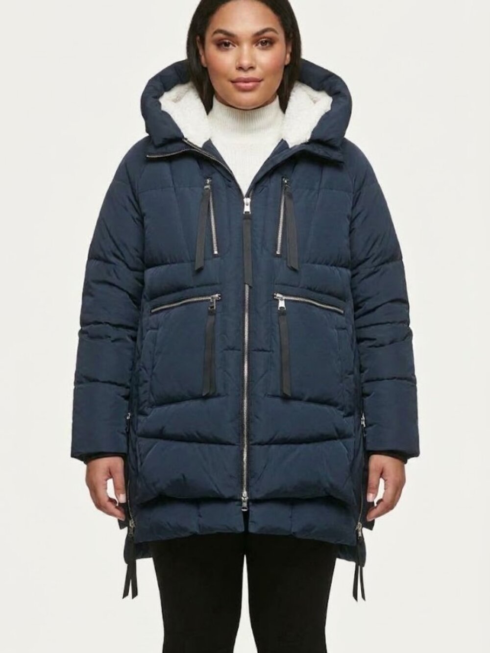 Orolay Thickened Down Coat Women's 2XL Navy Puffer Parka